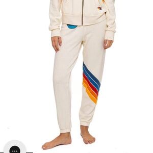 Aviator nation, new arrival, white striped, sweatpants new with tags small